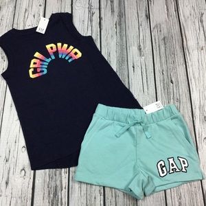 Gap Kids Girls Small 6-7 Shirt & Shorts Outfit